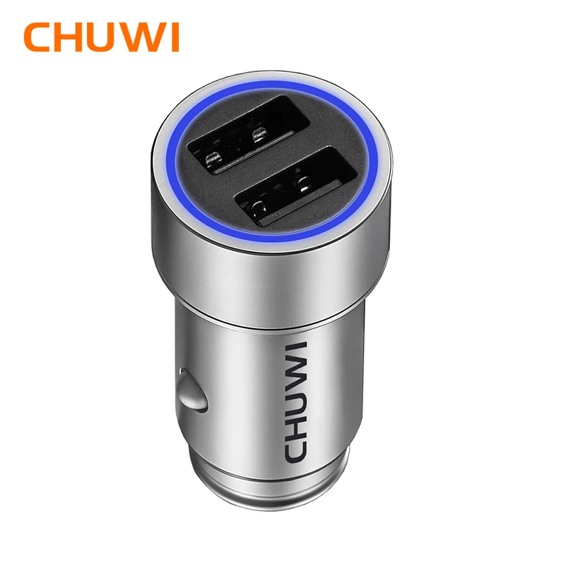 

CHUWI Ublue C-100 CNC Portable Q Car Charger with Dual USB Ports Strong Compatibility with Mini-sized Design For Tablet PC Phone