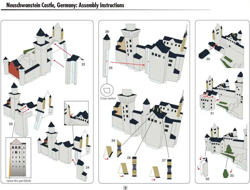DIY Замок Нойшванштайн, Германия Ремесленная Бумажная модель архитектура 3D DIY образовательные игрушки ручной работы игра-головоломка для взрослых