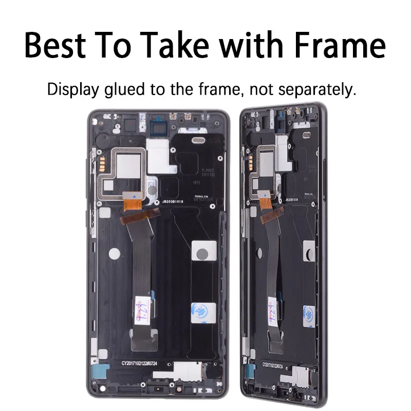 Pаспродажа сплей для XIAOMI Mi MIX 2 LCD в сборе с тачскрином на рамке Оригинал 5.99 черный белый