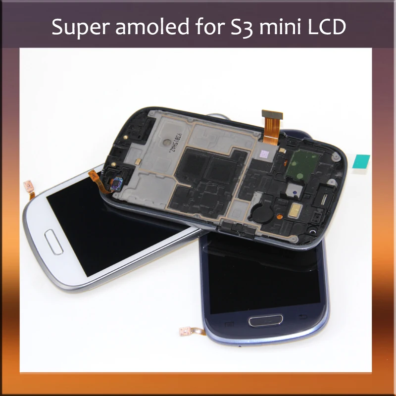 Для Samsung Galaxy SIII S3 Mini i8190 ЖК-дисплей с сенсорным сенсором дигитайзер рамкой |