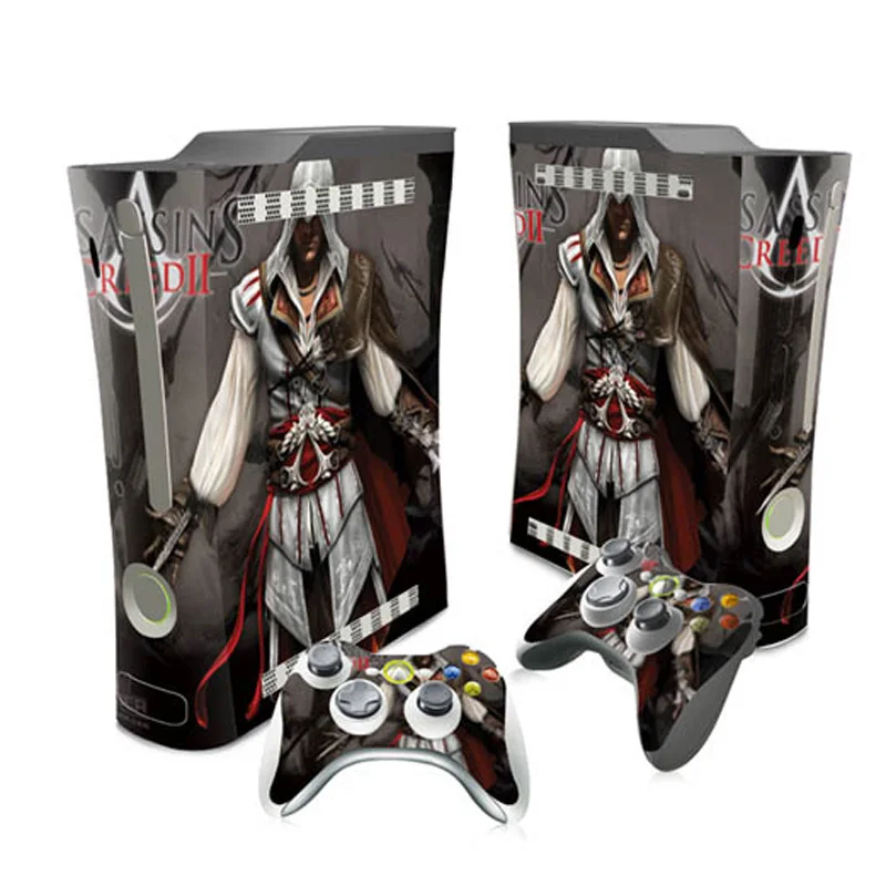 Skull For Microsoft Xbox 360 Fat Console Game Sticker Cover Vinyl