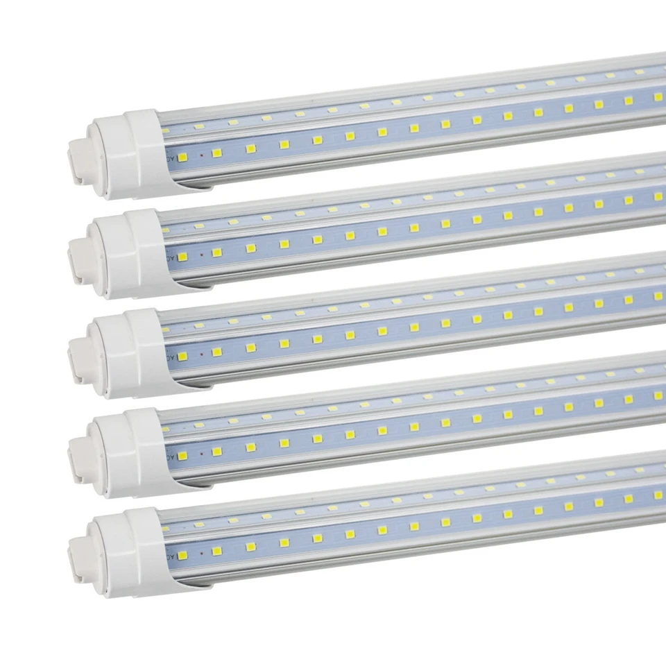 

Stock In Usa Led Tube Light bulb R17D V Shape 8ft bar Light Cold White 96'' T8 72W Clear Cover F96HO/CW T10 T12 LED Shop Lights
