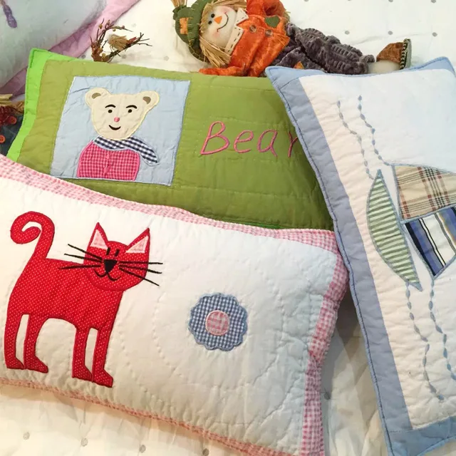 Lovly Baby Pillow Cases 100% Cotton Kids Pillow Cover Living 12 Style