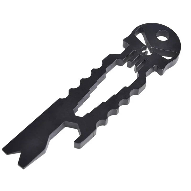 SEIGNEER Outdoor Tactical Skull Skeleton Keychain Survival EDC Multifunction Tool Wrench Crowbar Screwdriver Bottle Opener EX394 | Спорт и