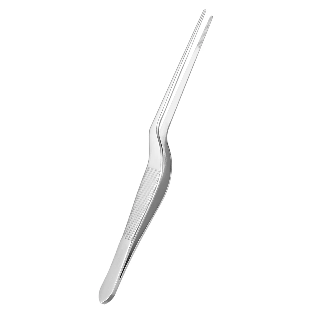 Bending Ear Tweezer Ear Wax Remover Stainless Steel Dentate Tweezer Tip