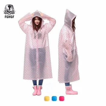 

FGHGF Fashion Adult Men Women Free Size Dot Portable Long Transparent Raincoat Cape Tourism Outdoor Climbing Windbreaker Poncho