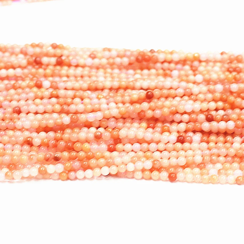 

Natural pink stone jades 2mm 3mm trendy round loose beads making popular Jewelry findings accessories sapcers 15inch B405