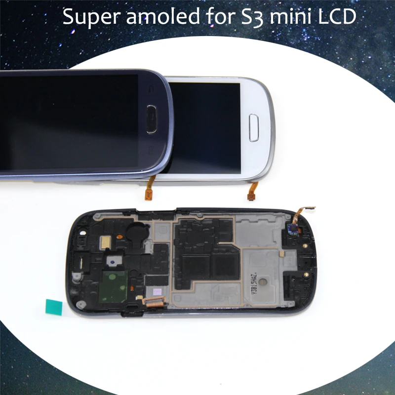Замена для Samsung Galaxy S3 Mini i8190 ЖК-дисплей сенсорный экран с рамкой в сборе | Мобильные