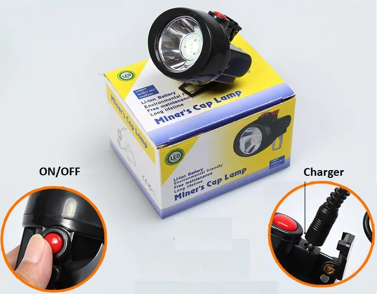 Lâmpada de mineração kl2.8lm integrated miners farol led sem fio