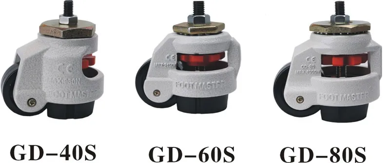 GD-40S/60 s/80 s, сверхмощная Регулировка уровня Фома ролик/колесо, с резьбой, Altura регулируемые, промышленные ролики