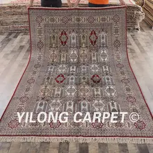 YILONG 6'x9' кашмир ковры vantage изысканный четыре сезона ручной работы турецкий Шелковый коврик(YHW80B6x9