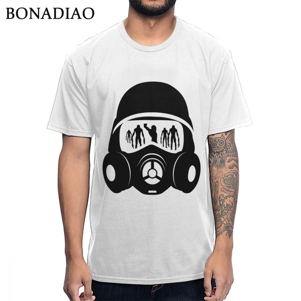 Metro Exodus Gasmask The Dark Ones T Shirt For Man 3D Print Classic O-neck Cotton Big Size Tee | Мужская одежда