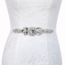 Inofinn WH32 хрустальные свадебные аксессуары атласный ремешок для свадебного платья Свадебная лента на талии поясом для свадьбы вечернее платье для выпускного вечера