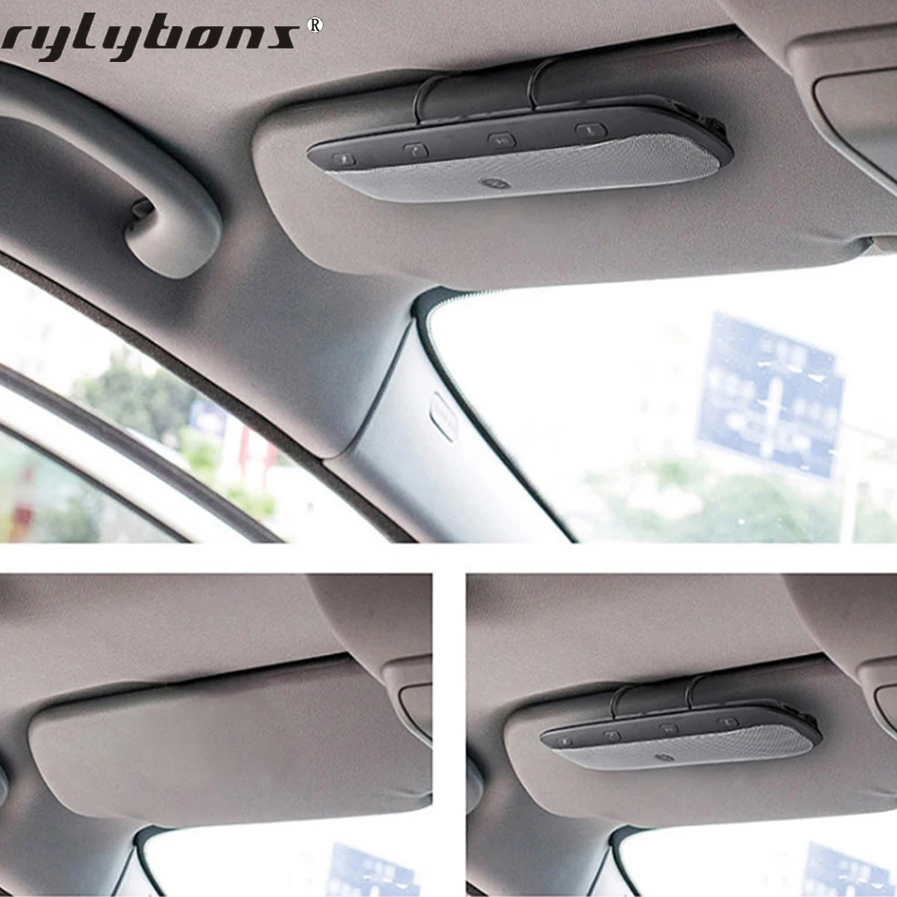 

New Multipoint Wireless Bluetooth Handsfree calling Sun shading board Car Kit Speakerphone Audio Music Speaker For Smartphones