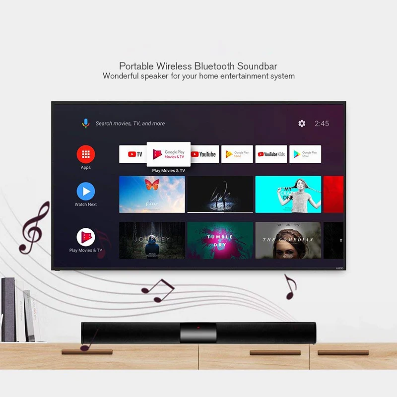 Роскошное обновление лучшее качество звука беспроводной Bluetooth Саундбар динамик домашний кинотеатр Soundbar, сабвуфер с линия RCA