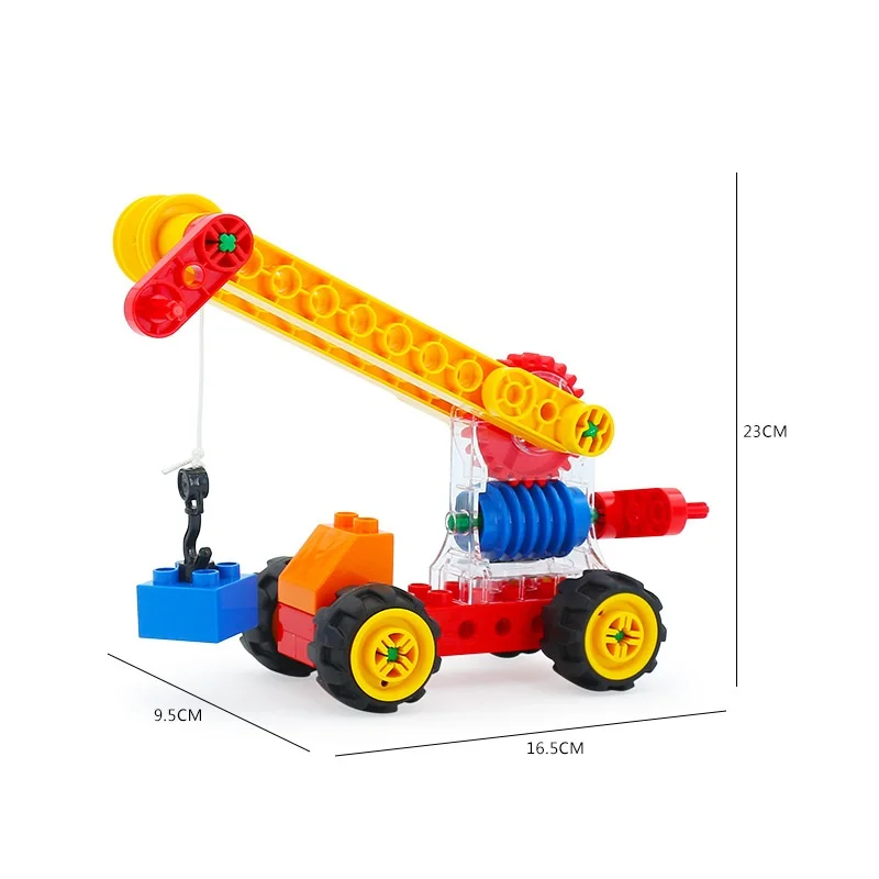 Наборы турбин DIY сборка червячный зубчатый кран большого размера строительные блоки Совместимые duplo кирпичи Инженерная технология детские игрушки - Цвет: Gear Crane no box