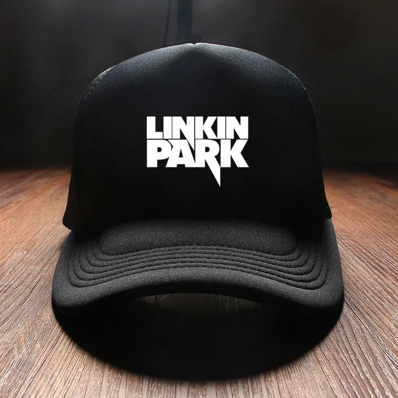 

Hot Sale 2017 Summer Casual Punk Style Mens Winter Caps Punk Brand Printed Linkin Park Rock Band Hat Visor Hip Hop For Women