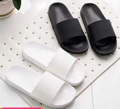 

2018 301 5 black white indoor men slipper Lightweight Men Shoes Solid Color Top Quality Men Big Size Free shipping