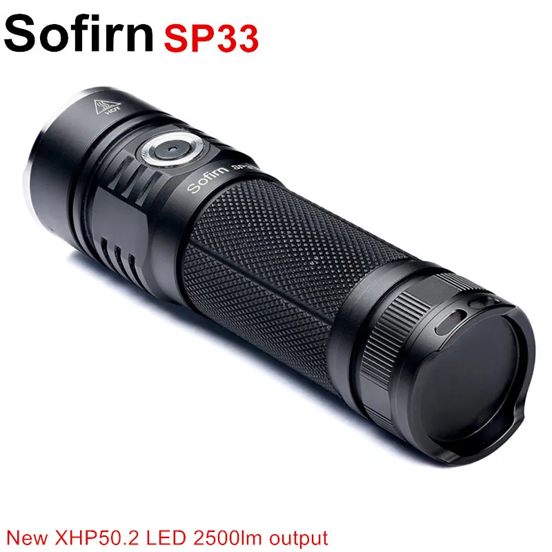 Sofirn SP33 мощсветодиодный ная вспышка 26650 Cree XHP50 3000lm тактический фонарь 18650