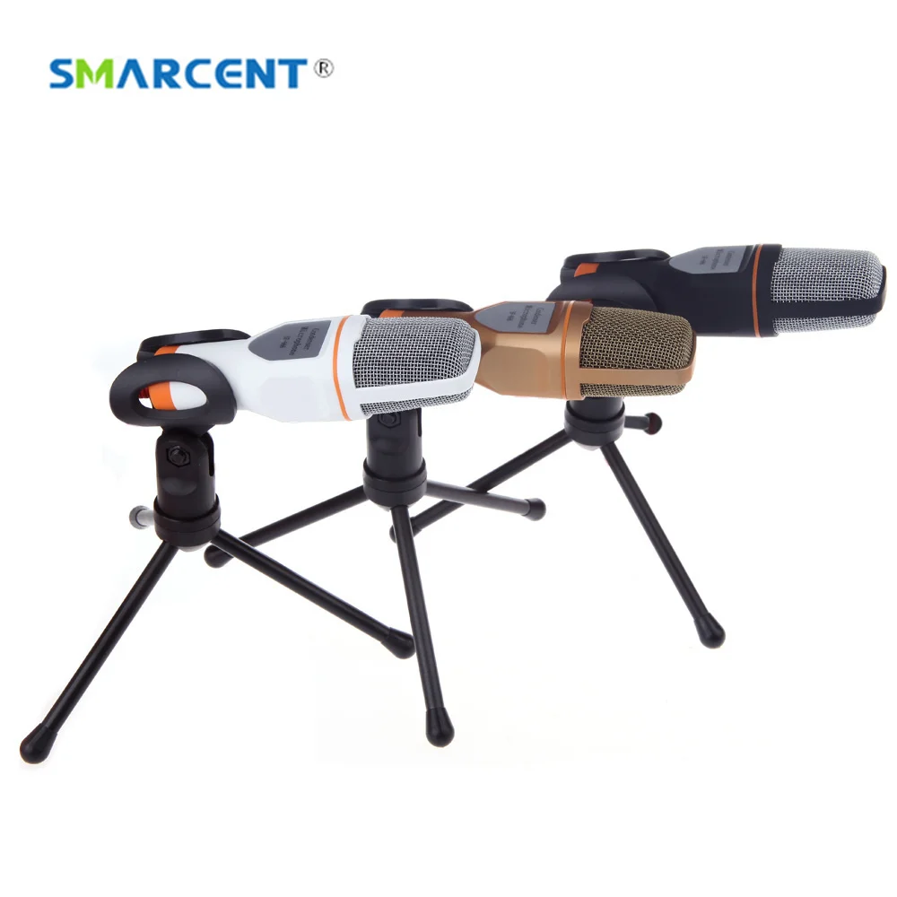 

Professional Wired Stereo Condenser SF-666 Microphone With Holder Stand Clip For PC Chatting Singing Karaoke Laptop