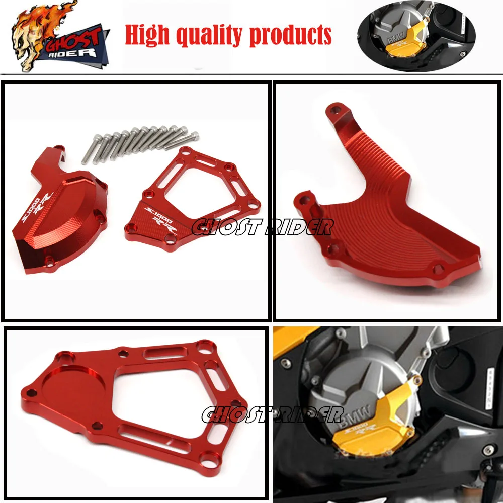 

RED CNC Aluminum Engine Stator Cover Case Slider Protector fit for BMW S1000RR S1000R HP4 K42 K46 2009-2015