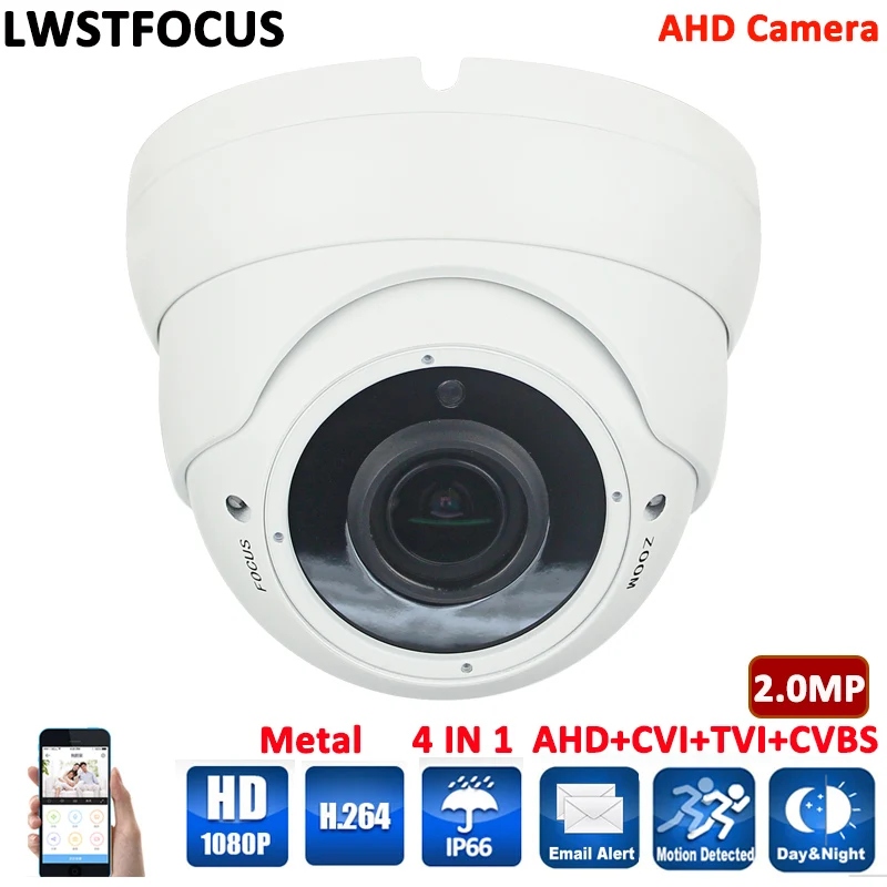 

HD 1080P CCTV AHD Camera 2MP Varifocal lens 2.8-12mm Security Surveillance Camera CMOS IR 30M Night Vision Dome Cam For AHD DVR