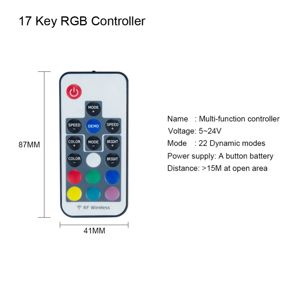 5 В USB RGB контроллер ИК пульт 3 17 24 Клавиша LED диммер 4 контактный интерфейс