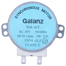 Sm-16t ac 30v 3,5/4 w 30/36 об/мин синхронный двигатель для микроволновой печи Galanz