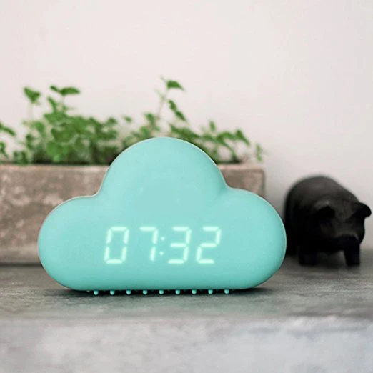 Sound Control Cloud Cute Alarm Clock Led digital electronic table watch