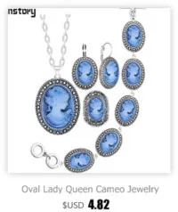 Oval Lady Queen Cameo Crystal Jewelry Set Antique Silver Plated Necklace Earrings Bracelet Fashion Jewelry TS463