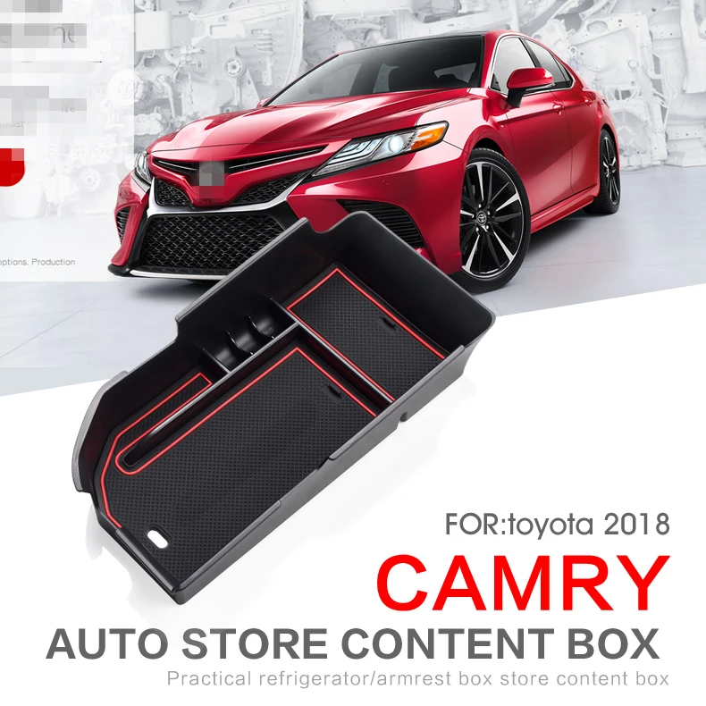 

Car Center Console Armrest Storage Box Organizer Accessories for Toyota Camry 2018 2019 LHD