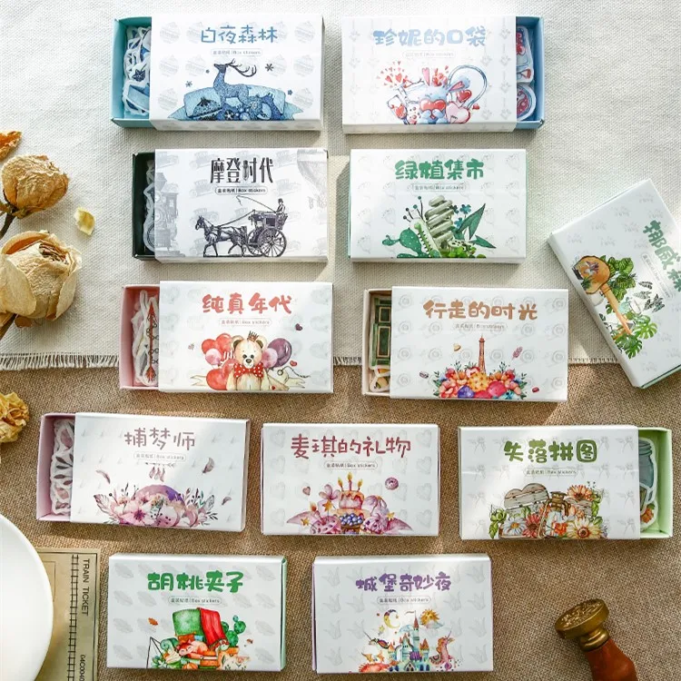 

40pcs/lot Kawaii Stationery Sticker Set Beautiful Scenery Vintage Stickers Scrapbook Diary Book Journal Planner DIY Label
