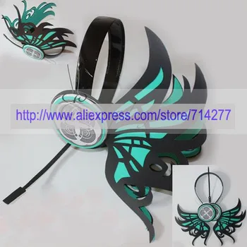 

Free shipping cheap Vocaloid Miku Copslay Pteris Green Prop Headset headphone Christmas