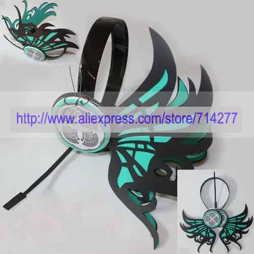 Бесплатная доставка недорогая гарнитура Vocaloid Miku Copslay Pteris Green Prop рождественские