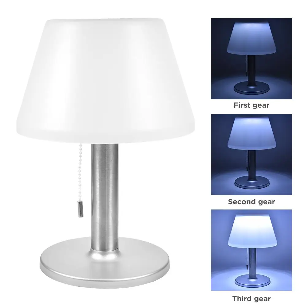 

Solar Table Lamp Waterproof 10 LED Stainless Steel Eye Protection Desk Lamp Solar Power for Indoor Outdoor Garden Lighting Tools