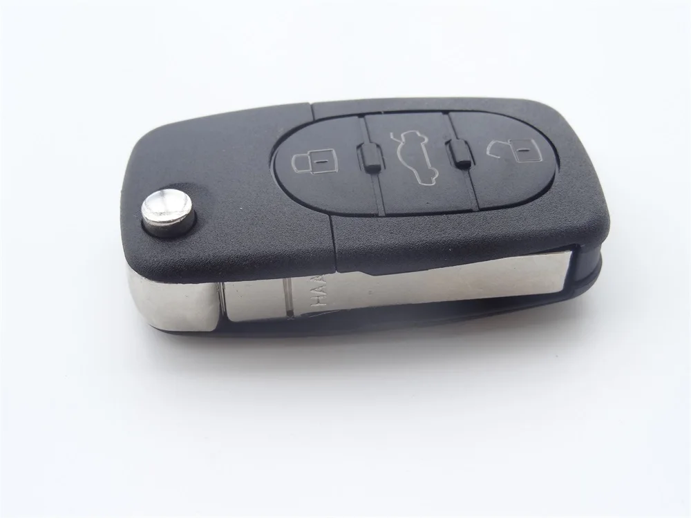 AUTEWODE 3 кнопки дистанционного ключа Shell подходит для Audi A2 A3 A4 A6 A8 TT Uncut брелок случай
