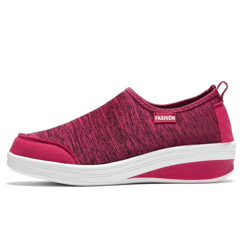 

2019 Fashion Shoes Woman Sneakers Mesh Heightening Shoes Male Soft Bottom Rocking Running Shoes Walking Sneakers