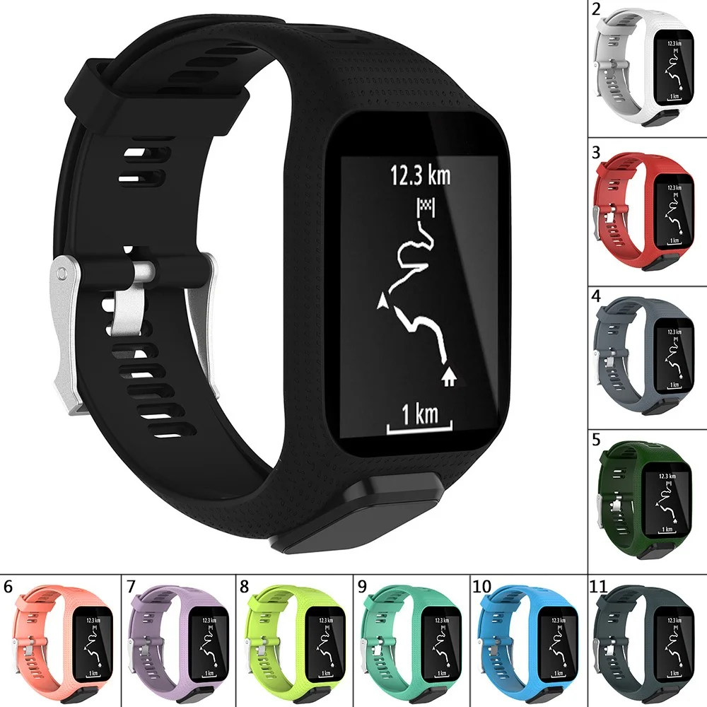 Soft Strap For Tomtom 3/2 Runner Watch Wrist Strap Silicone Watch Band ...