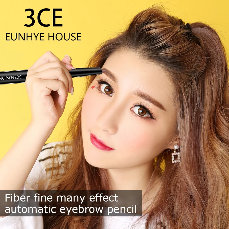 3CE Eunhye House стойкий для бровей карандаш с щеткой натуральный макияжа черный серый