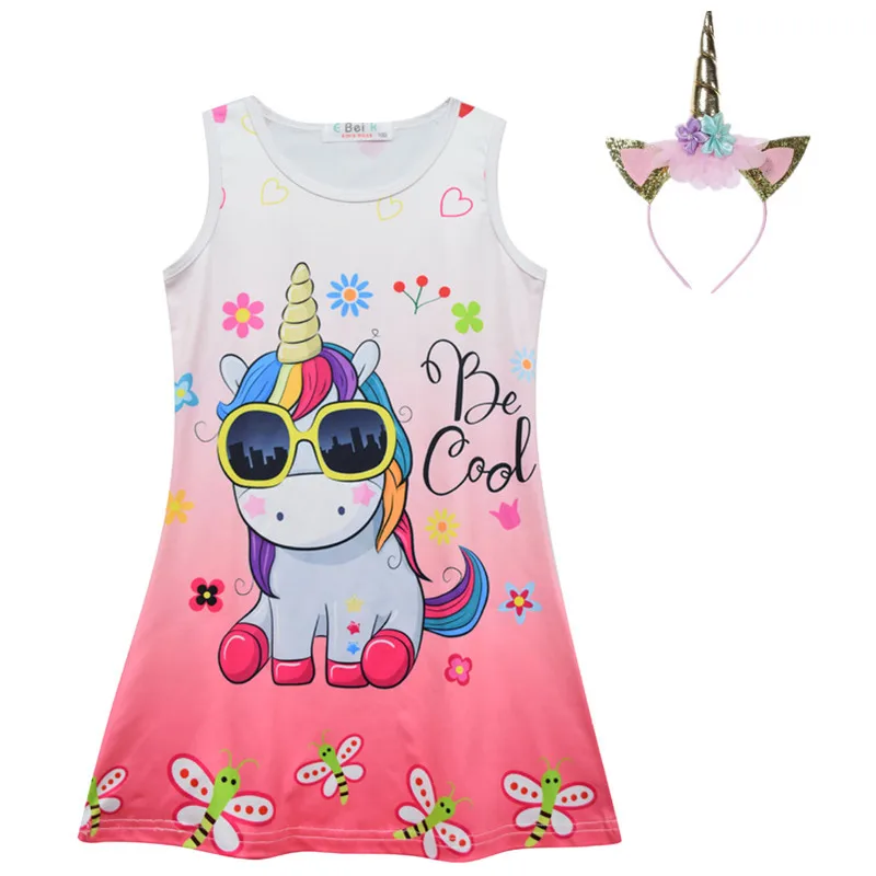 

Rainbow Unicorn Costumes Pony Tutu Dress with Hair Band Princess Girls Party Dress Children Kids Halloween Unicorn Costume 4-12Y