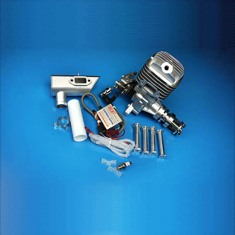

Single Cylinder 2-Strokes DLE55 Gasoline Petrol Engine for RC Airplane