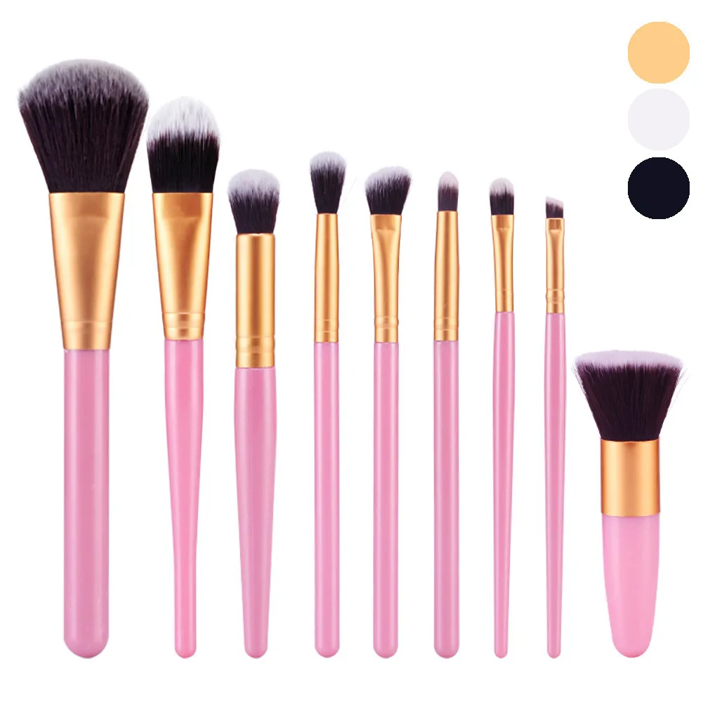 

9Pcs Makeup Brush Set Eye Shadow Foundation Powder Eyeliner Eyelash Lip Make Up Brush Cosmetic Beauty Tool Kit Hot L58