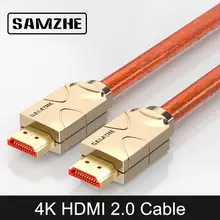 SAMZHE 4K HDMI к HDMI 2,0 кабель HDMI К AV кабельный разъем для ноутбука ТВ коробка Xbox кабель для подключения проектора к большому экрану Displayer