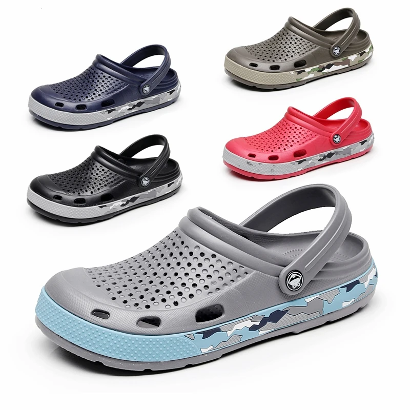 

2018 Summer lover Unisex Hole Hollow Sandals Mules Footwear Couple Shoe Women Anti-skid Beach Flats Casual Shoes Sandalias