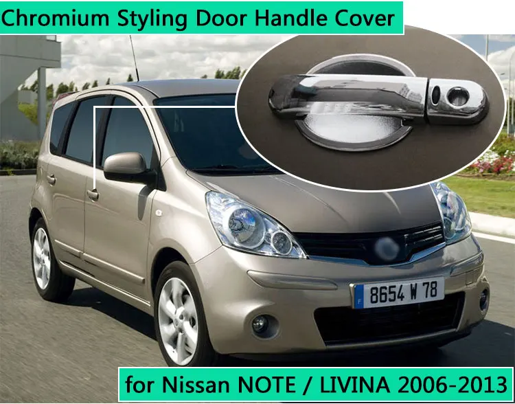 Хромированная накладка на дверную ручку HARBLL Накладка для Nissan NOTE E11 LIVINA 2005 2013 2008 2009