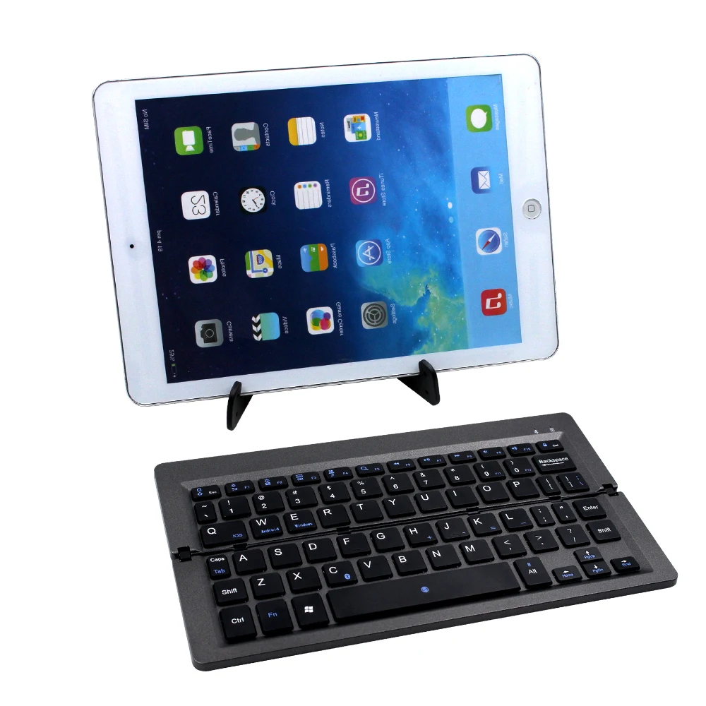 

Portable Folding Keyboard Bluetooth Wireless 70 keys Keyboard Thin Magnetic Keyboard for IOS/Android/Windows System