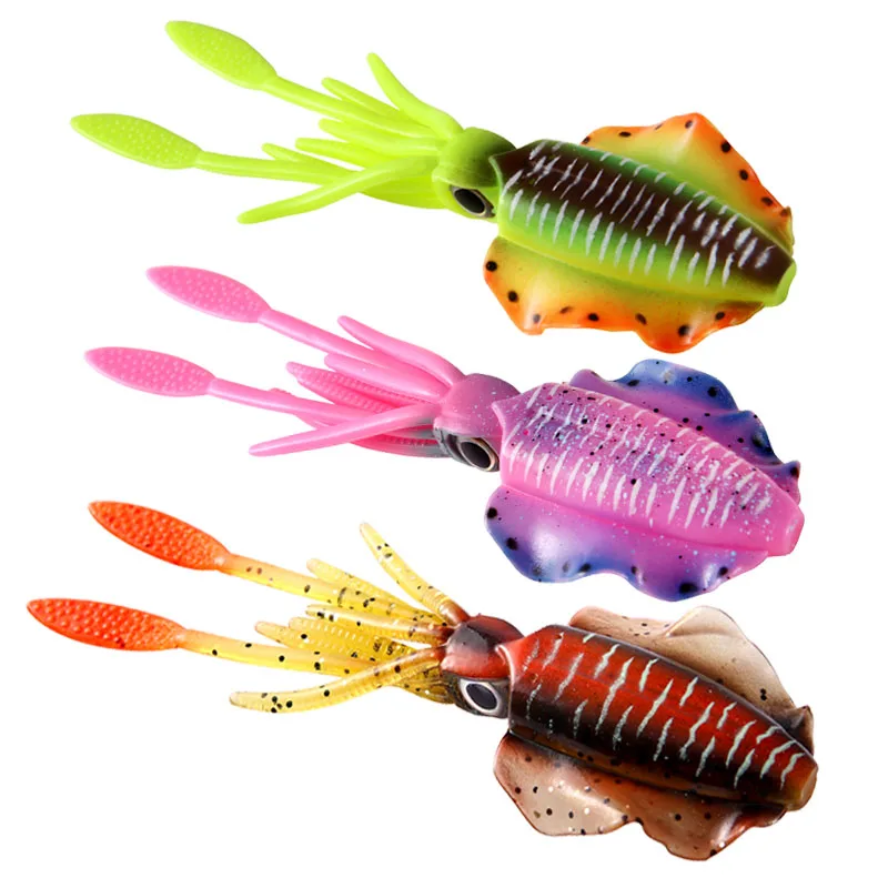 FSTK 15cm/20g 5.9inch Sea Soft Plastic lure glow sleeve fish squid bait