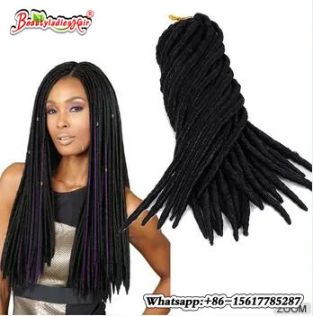 

3 Pieces/lot Faux Locs Braids black/#1B/#2/#4/#27/#30 Synthetic Hair Faux Dreadlocs Braiding Hair Extensions Soft Dread Locks
