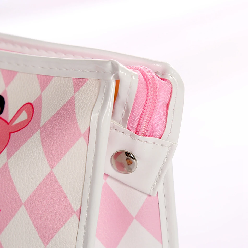 Женская мультяшная Розовая пантера косметичка для путешествий из кожи набор туалетных принадлежностей сумка для косметики мешочек Органайзер набор для чистки коробка