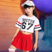 New Fashion Children Belly Dance Kids Set Clothing 2 Pc Short T Shirt + Skirt Costumes Dancing Girls Performance Wholesale Sets